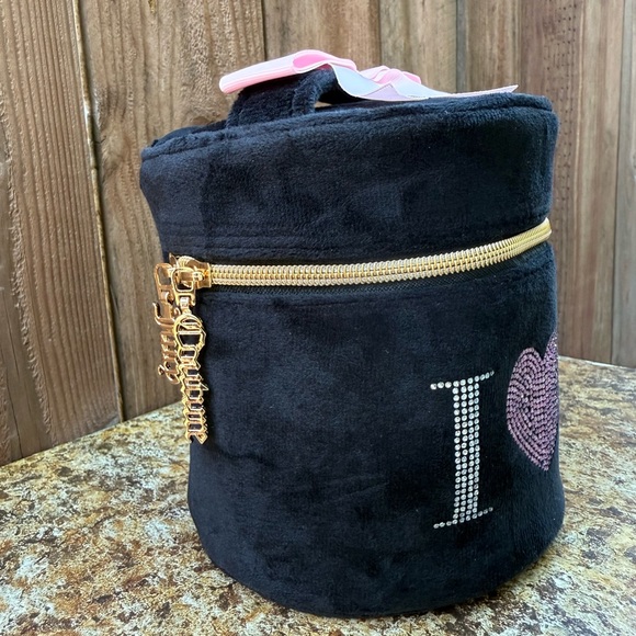 Juicy Couture Velvet Cylinder Cosmetic Bag - Picture 3 of 11